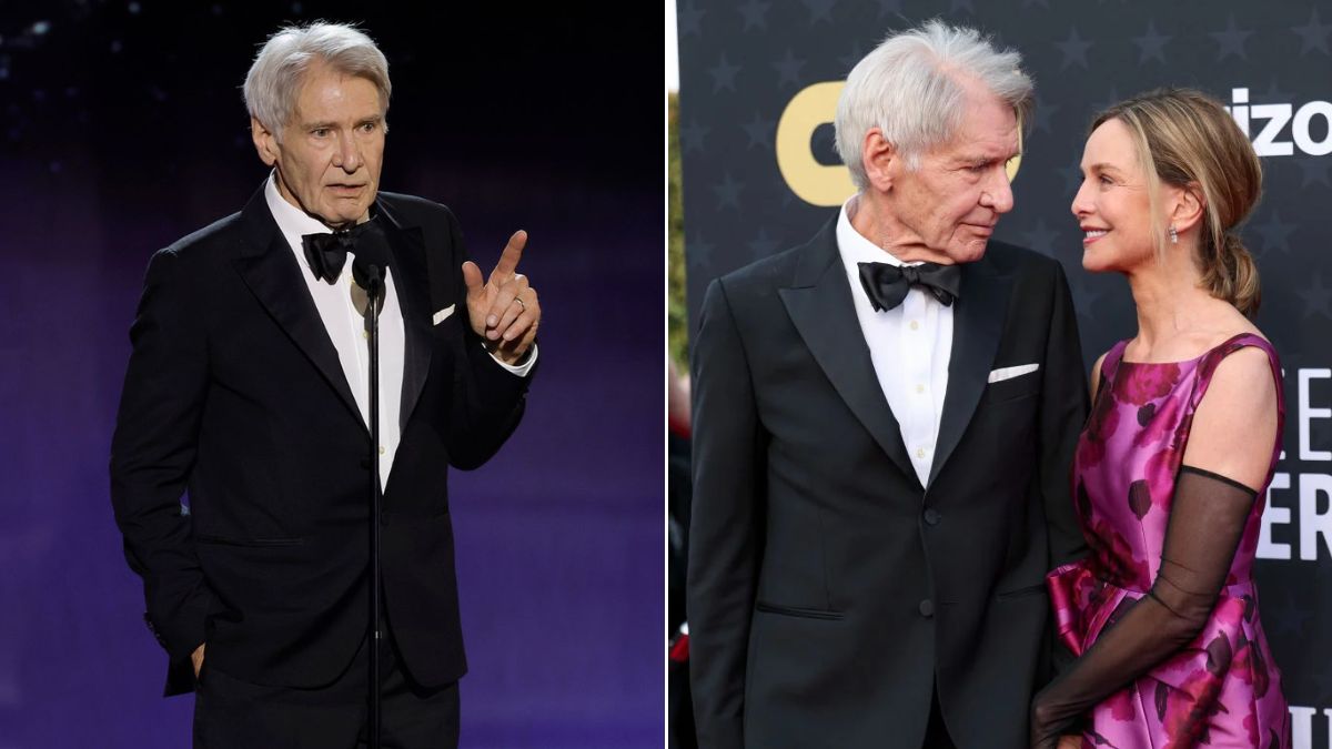 Harrison Ford, Critics Choice Awards, Career Achievement Award, James Mangold, Cinematic Legacy, Emotional Tribute, Calista Flockhart, Iconic Franchises,