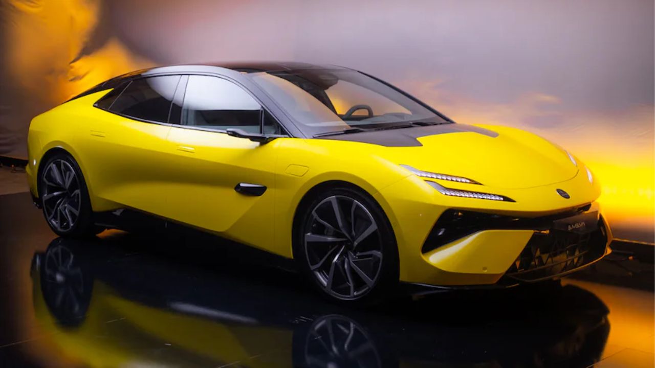 A image of Yellow colour 2025 Lotus Emeya EV