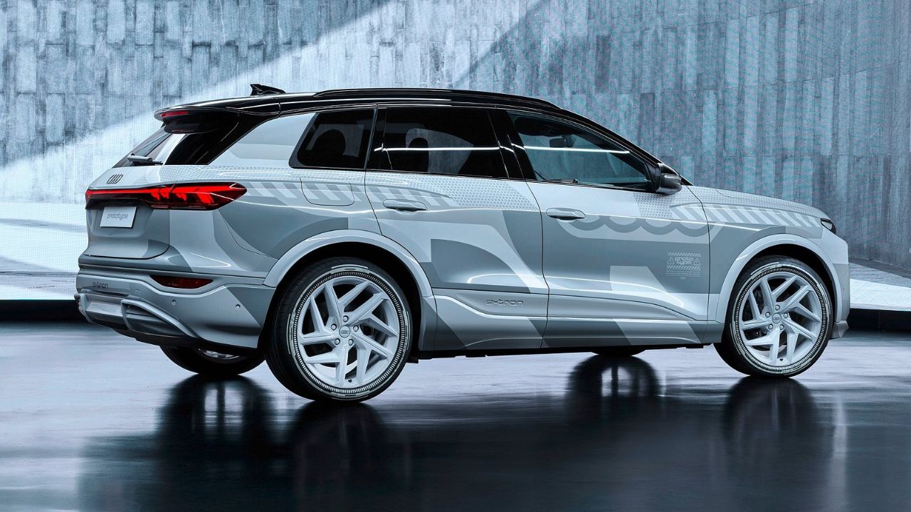 A image of Typhoon grey metallic colour of Audi Q6 e-tron